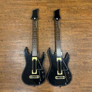 Guitar Hero Wireless Controllers Lot of 2 No Straps and Dongles Untested 0000654